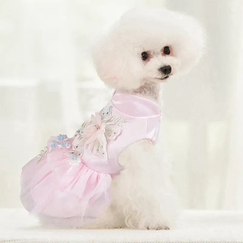 Floral Cascade Dog Party Dress
