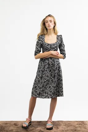 Marisol Dress / Black Cotton Floral