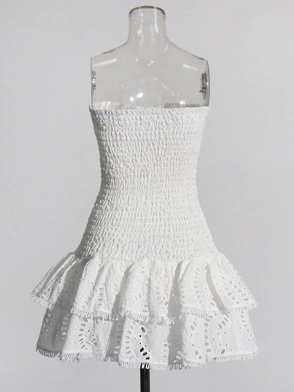 Molly Hollow Out Strapless Mini Dress