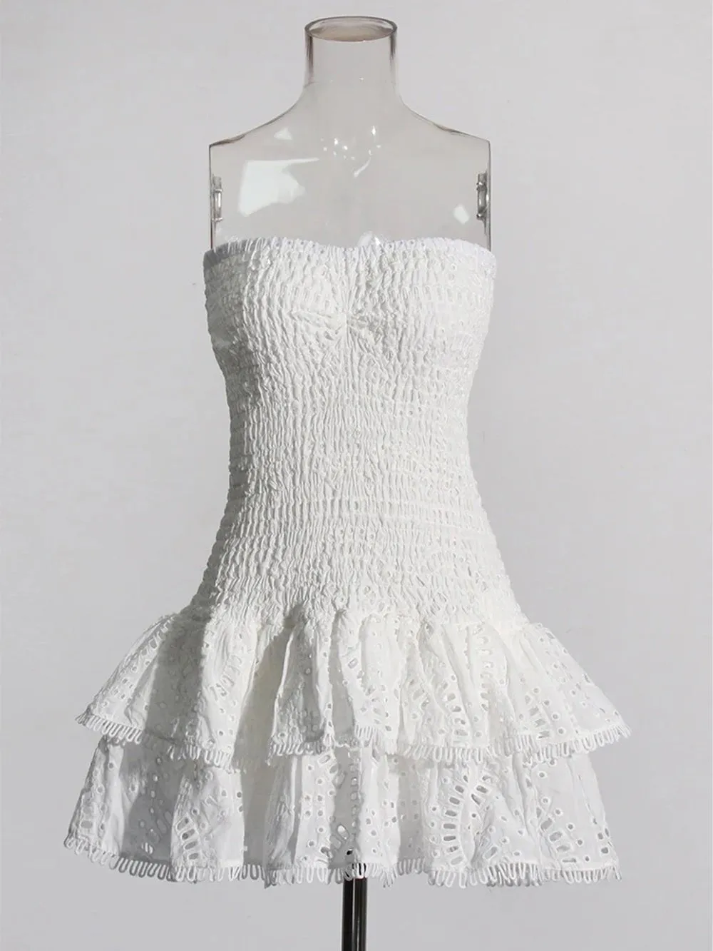 Molly Hollow Out Strapless Mini Dress