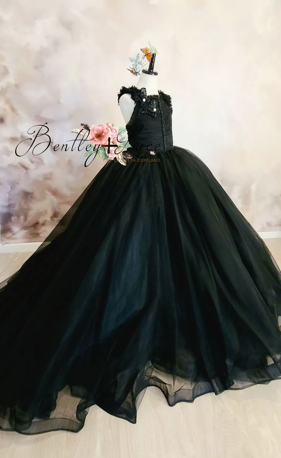 Rts euc retired rental "Alexandria" -  Floor long Length Dress- ( 8 Year - Petite 13 Year) Couture Rental Gown