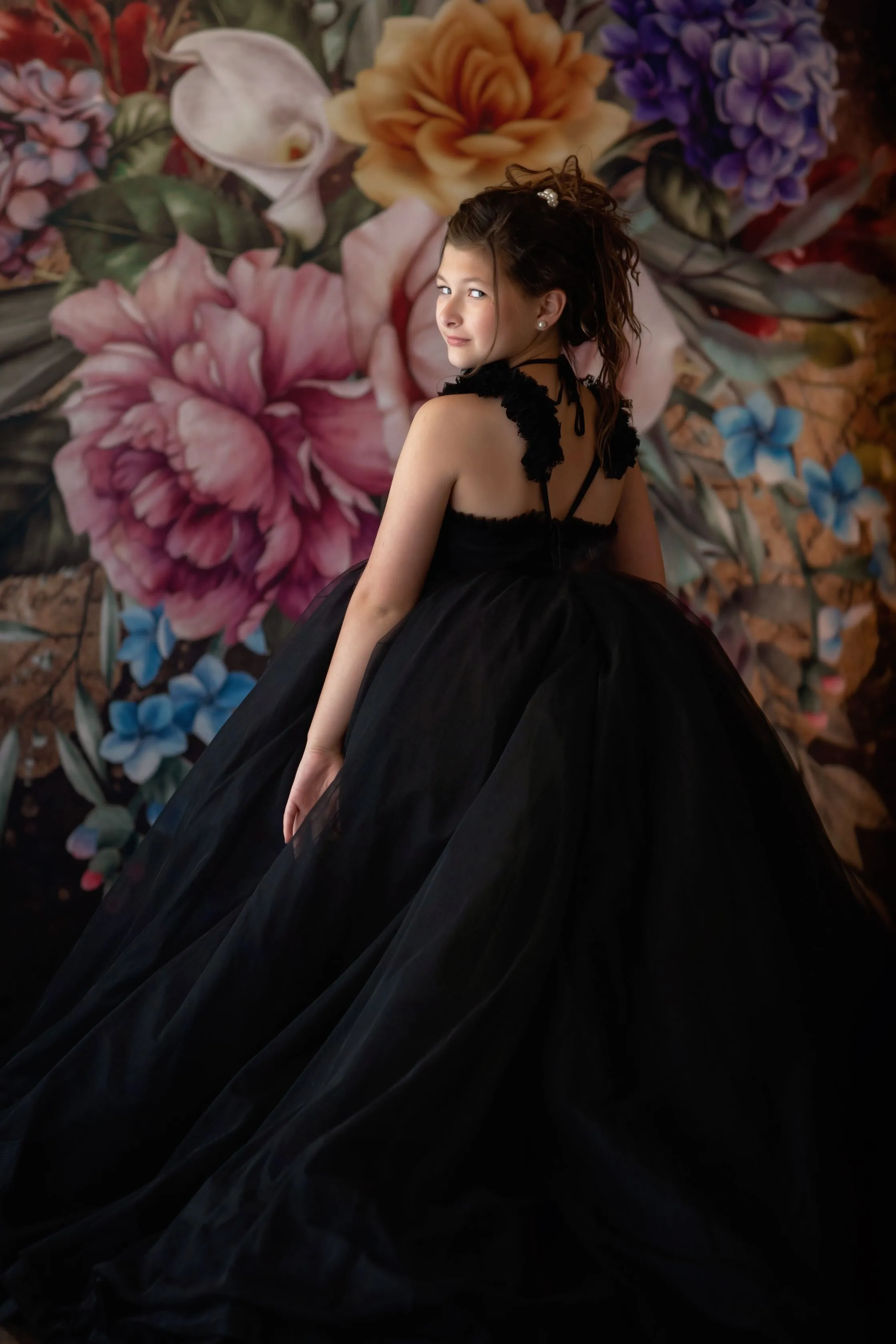 Rts euc retired rental "Alexandria" -  Floor long Length Dress- ( 8 Year - Petite 13 Year) Couture Rental Gown