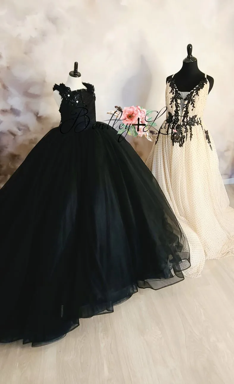 Rts euc retired rental "Alexandria" -  Floor long Length Dress- ( 8 Year - Petite 13 Year) Couture Rental Gown