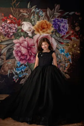 Rts euc retired rental "Alexandria" -  Floor long Length Dress- ( 8 Year - Petite 13 Year) Couture Rental Gown