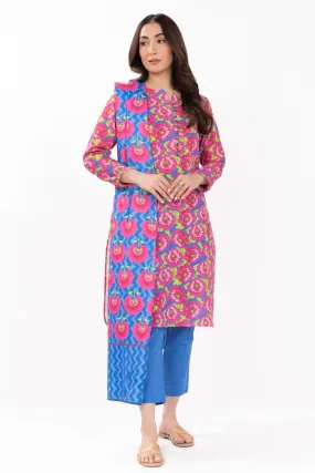 Stitched - 3 Pc Printed Khaddar Outfit